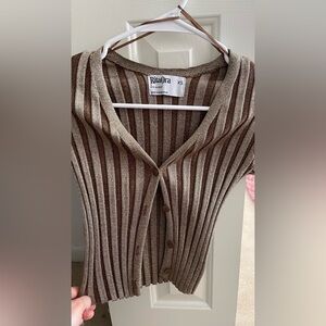 Primark Brown and Tan Striped Sweater